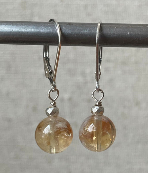 va-joy-1 Citrine Round Earrings