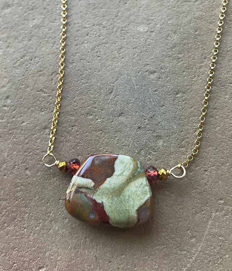 Red Rhyolite Necklace