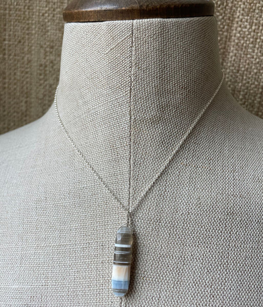 Simple Banded Opal Necklace