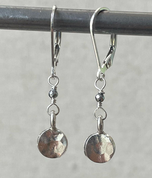 vc-stl-126 Fine Silver Hammered Earrings
