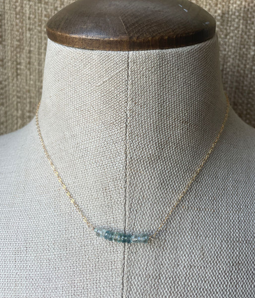 Unwavering Aquamarine Necklace