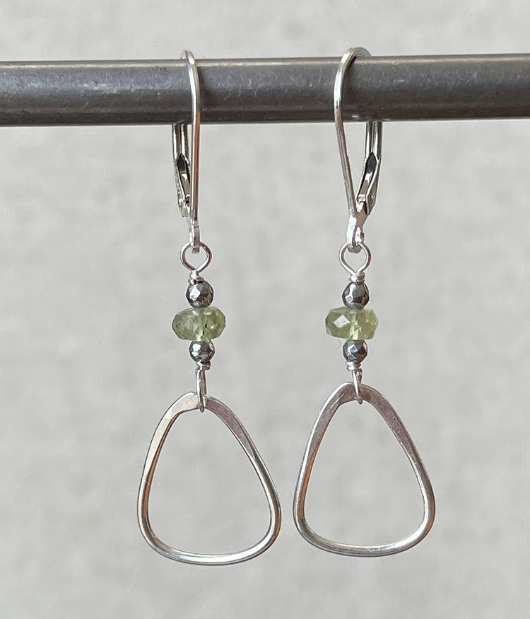 Sterling Triangle Earrings