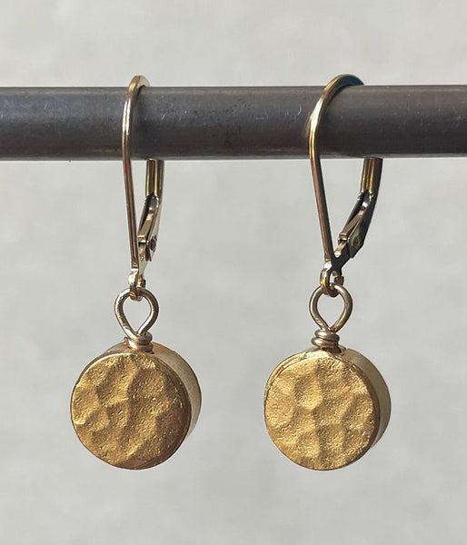 Gold Vermeil Hammered Earrings