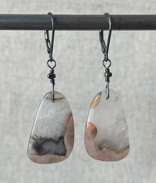 vm-ref-20 Crystalline Agate Earrings