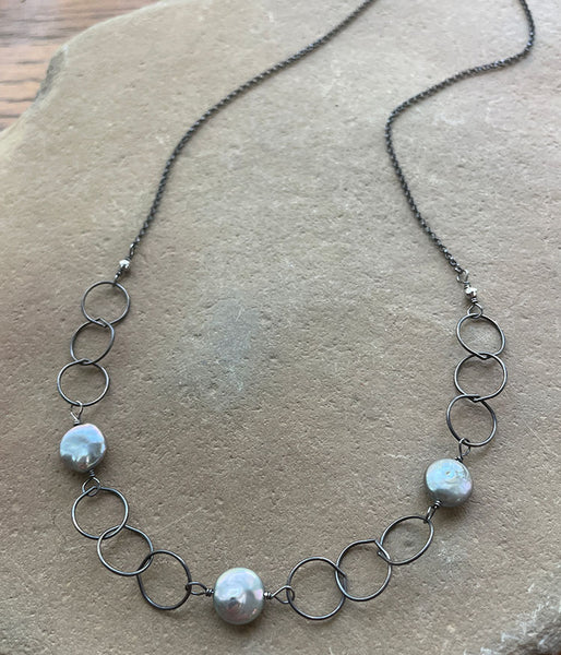 ref-17 Reflection Pearl Chain Necklace