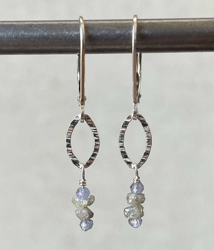 Raw Diamond Sparkle Earrings