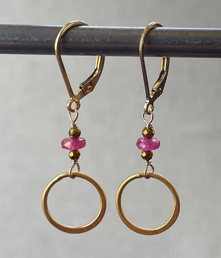 Labyrinth Ruby Earrings