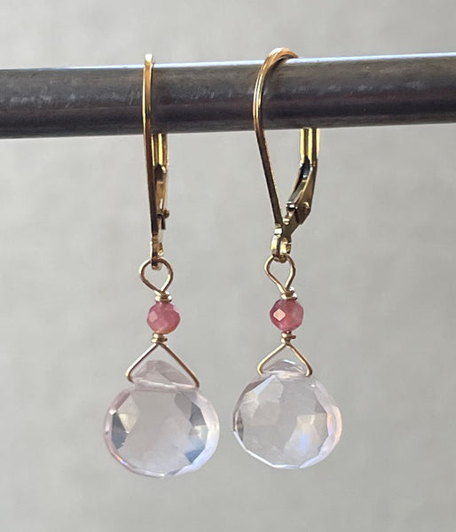 ve-laby-18 Labyrinth Rose Quartz Earrings