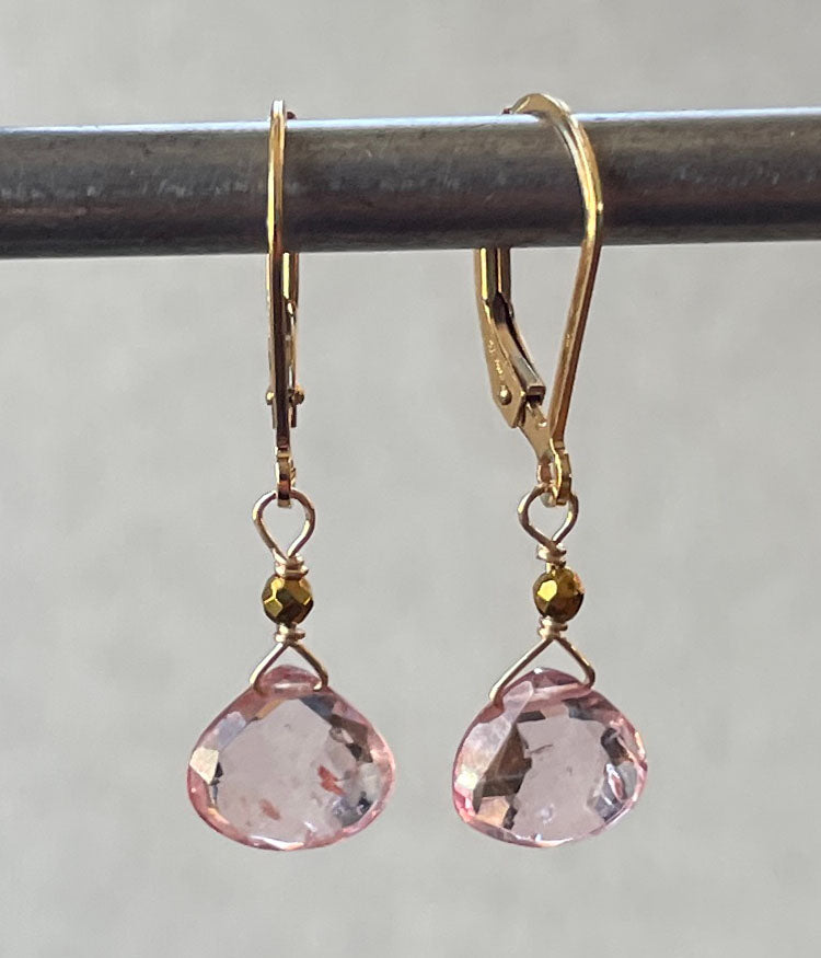 Pink Zircon Earrings