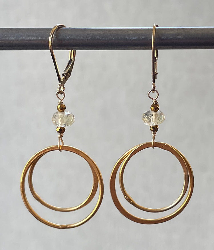 Citrine Labyrinth Earrings