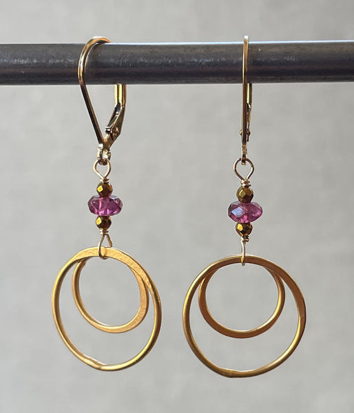 vf-laby-5 Rhodolite Labyrinth Earrings