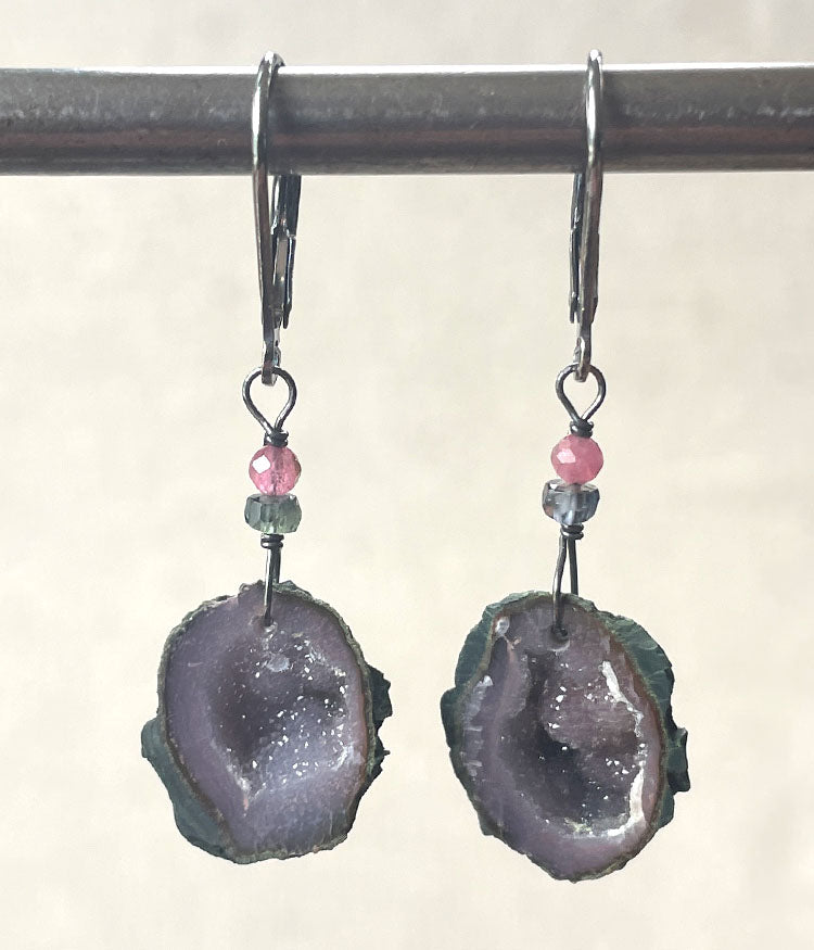 Mini Geode Earrings
