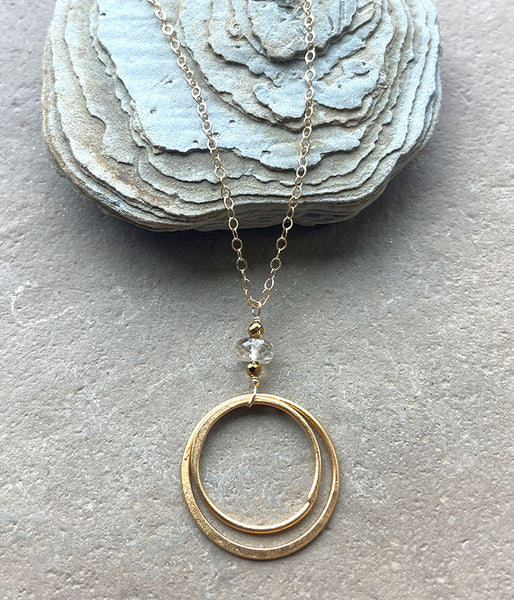 Labyrinth Citrine Necklace