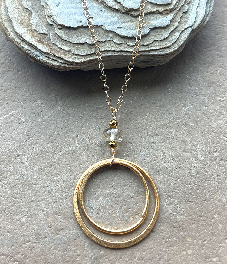 Labyrinth Citrine Necklace