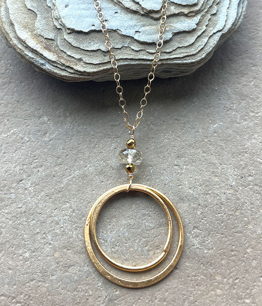 laby-42 Labyrinth Citrine Necklace