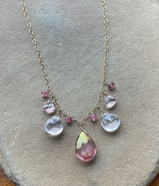 Balance in Pink Fringe Necklace