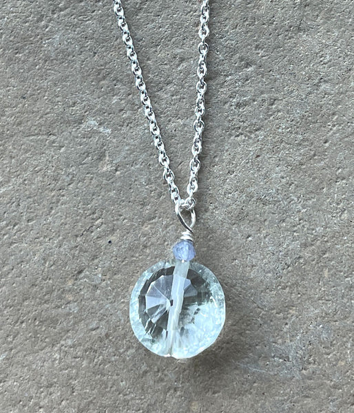 laby-41 Brilliant Green Amethyst Necklace