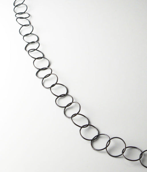 40" Fine Circles (oxidized sterling silver)