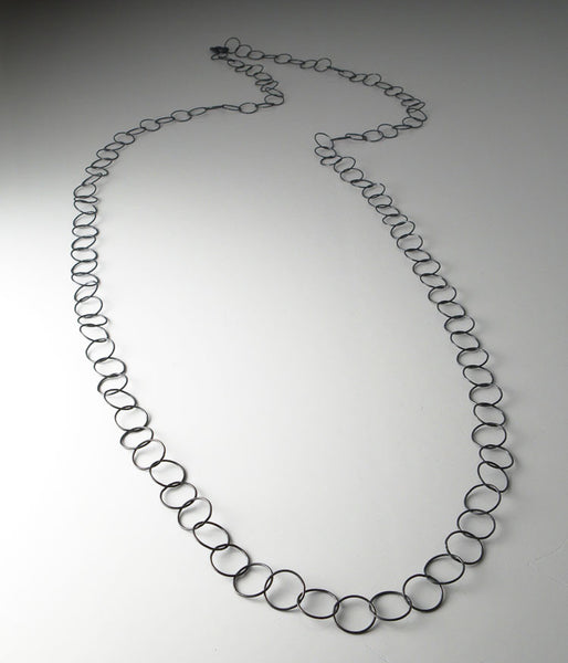 40" Fine Circles (oxidized sterling silver)