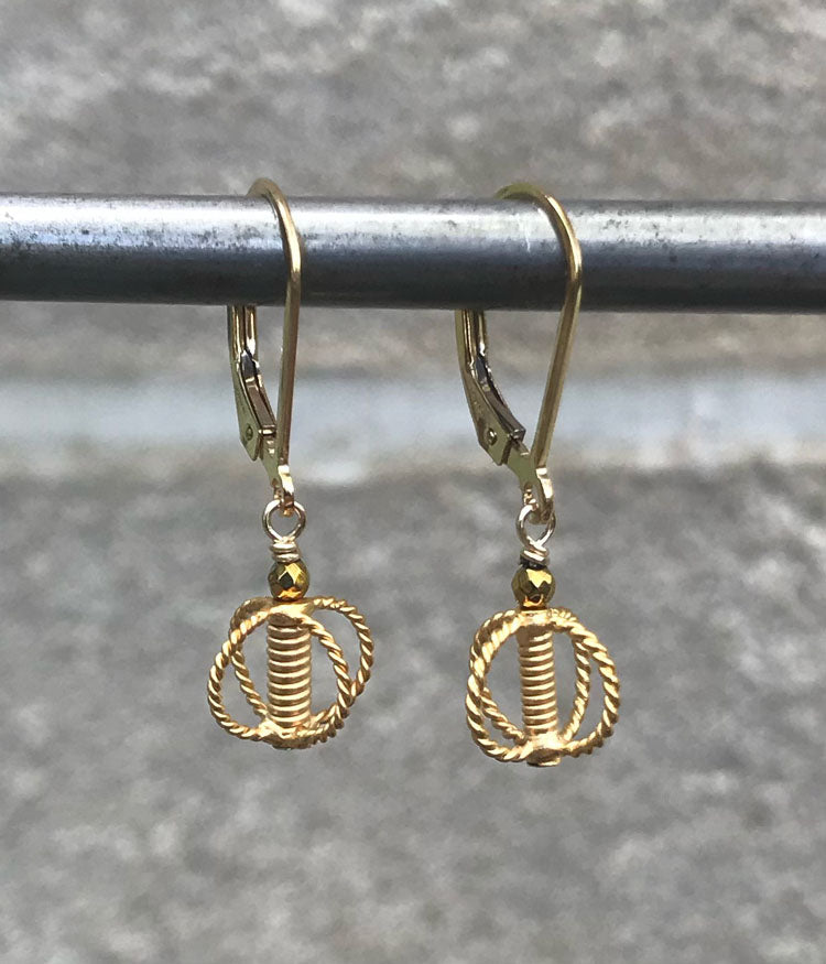 Vermeil Cage Earrings