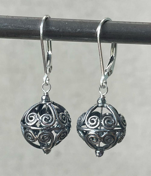 ve-stl-173 Balinese Spiral Earrings