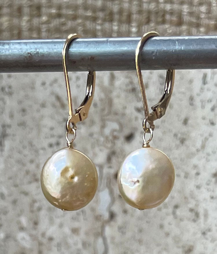 Champagne Pearl Earrings