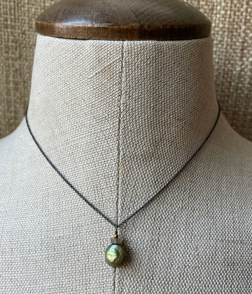 Olive Pearl Necklace