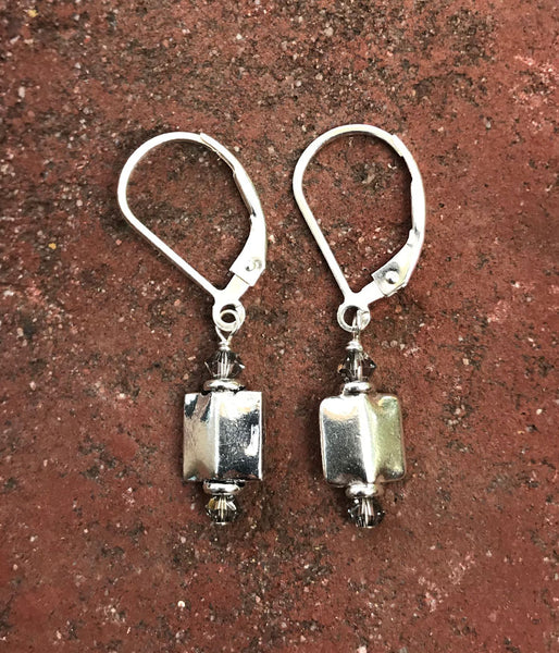 vb-stl-130 Sterling & Crystal Earrings