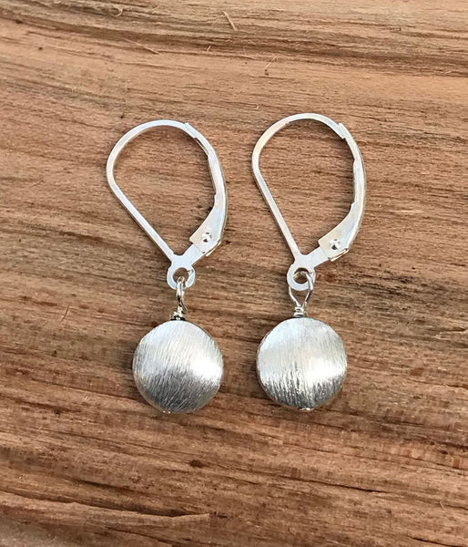 vb-stl-89 Brushed Sterling Earrings