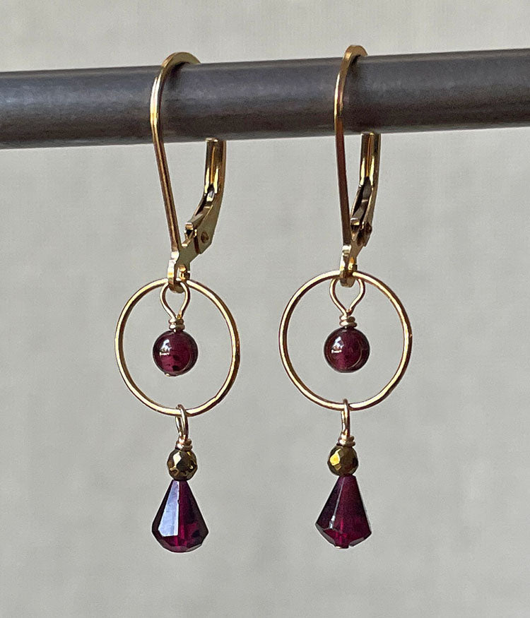 Timeless Garnet Earrings