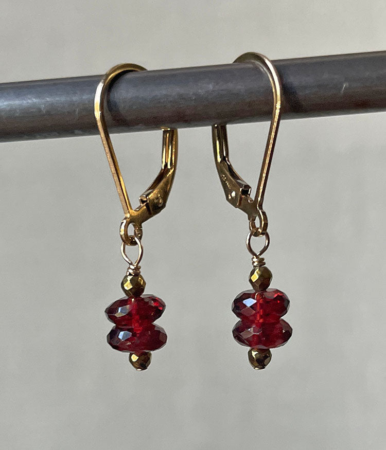 Garnet Stack Earrings