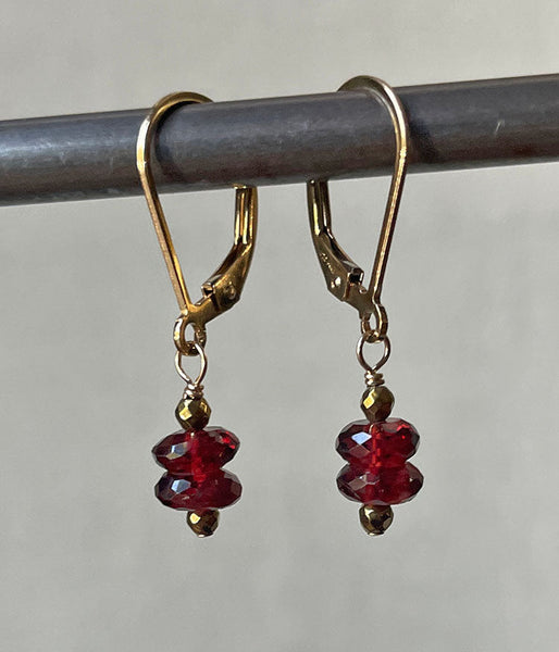 Garnet Stack Earrings