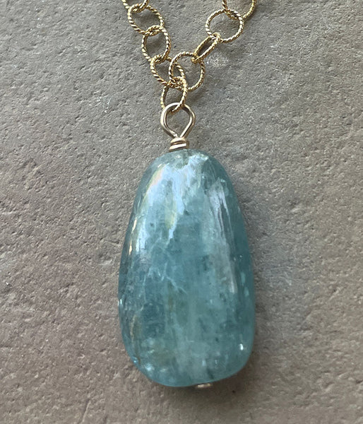 Kyanite Texture Necklace