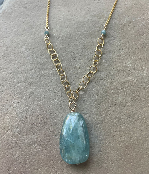 Kyanite Texture Necklace