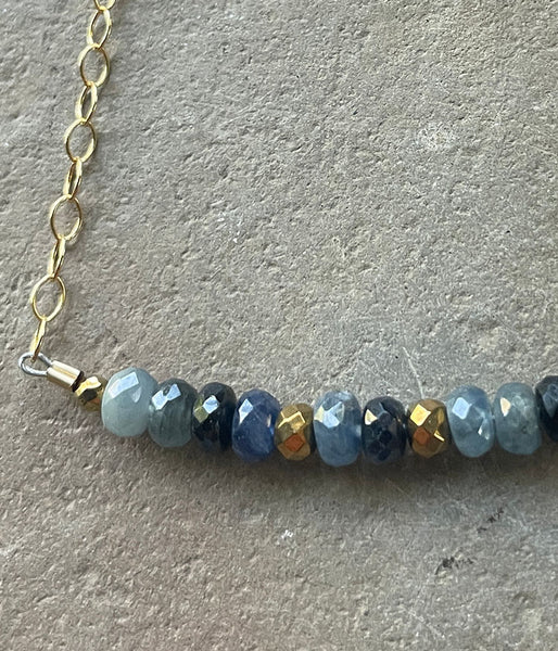 Sapphire Bar Necklace
