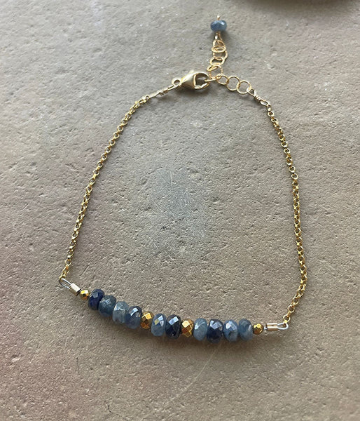 Sapphire Bar Bracelet