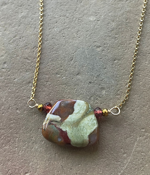 Red Rhyolite Necklace