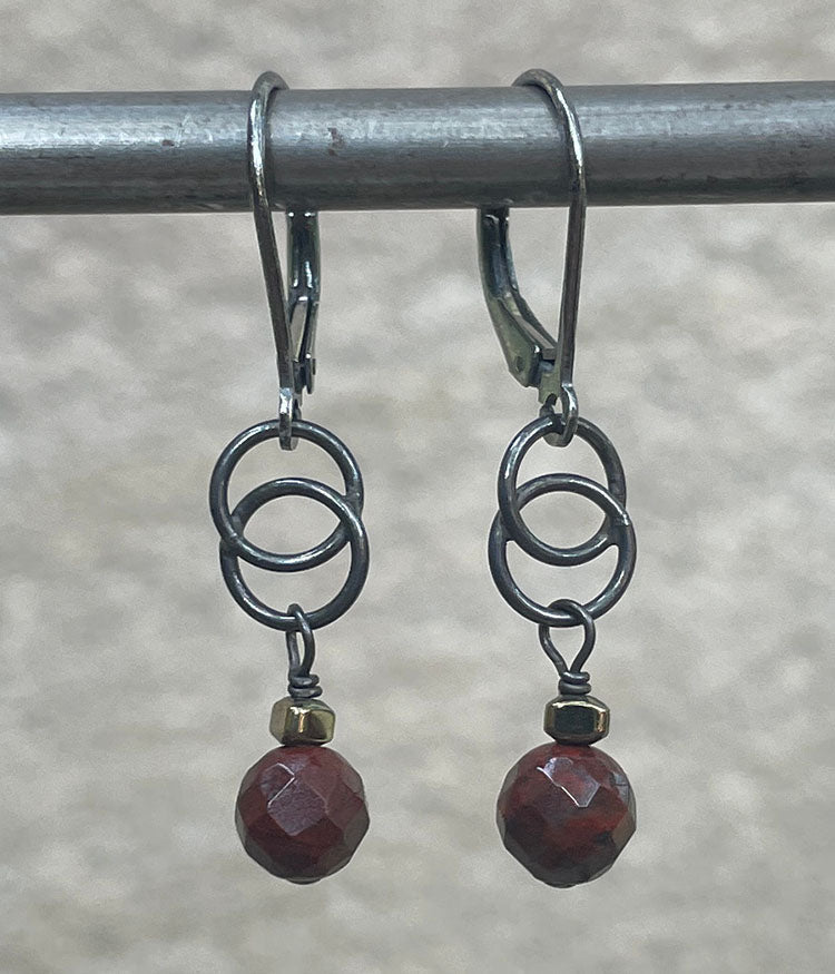 Jasper Infinity Earrings