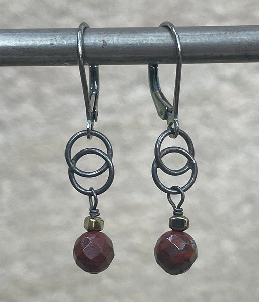 Jasper Infinity Earrings