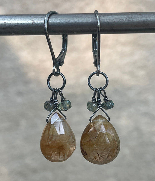 Rutilated Quartz Earrings