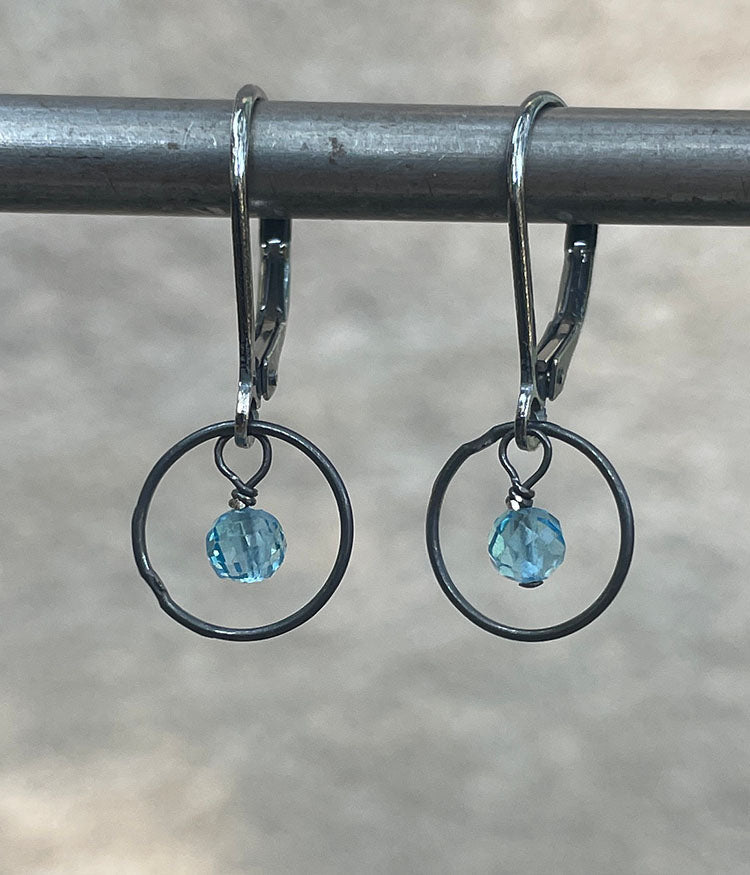 Topaz Circle Earrings
