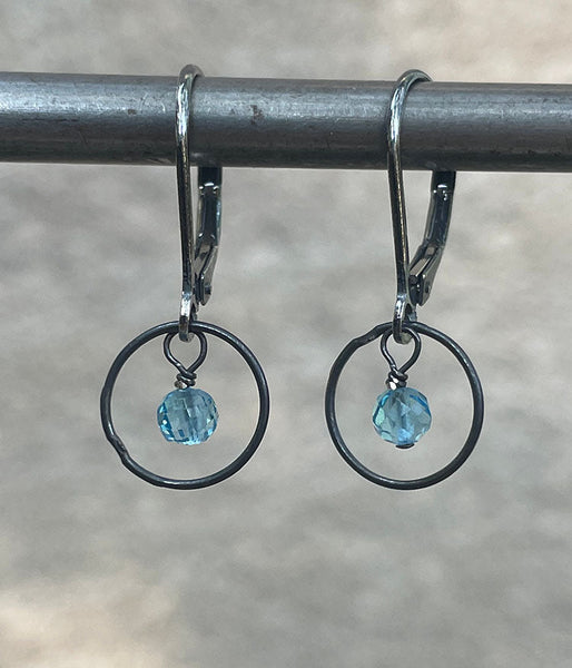 Topaz Circle Earrings