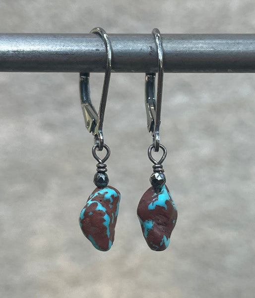 Turquoise Nugget Earrings