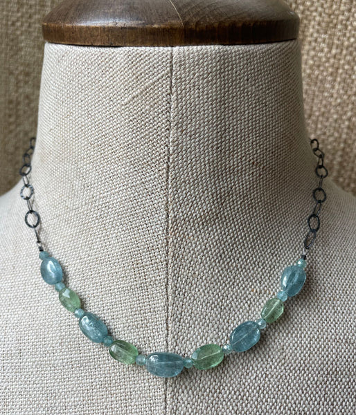 Kyanite Textured Necklace