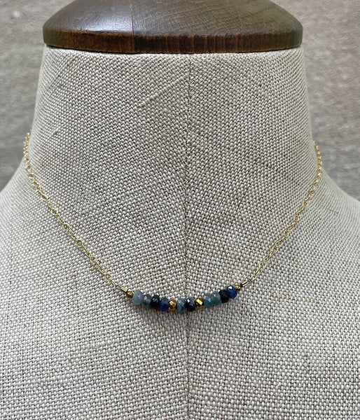 Sapphire Bar Necklace