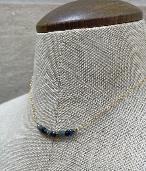Sapphire Bar Necklace