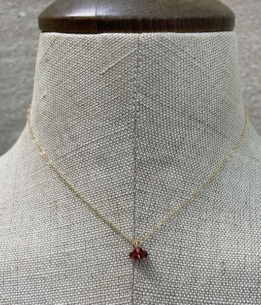 Trio Garnet Necklace