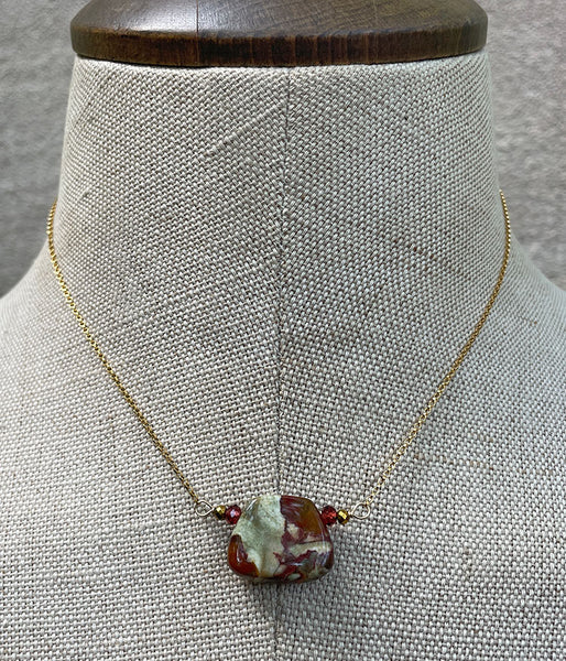 Red Rhyolite Necklace