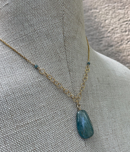 Kyanite Texture Necklace