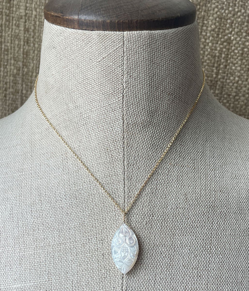 Mother of Pearl Petal Necklace